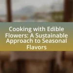 Cooking with Edible Flowers: A Sustainable Approach to Seasonal Flavors