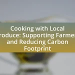 Cooking with Local Produce: Supporting Farmers and Reducing Carbon Footprint