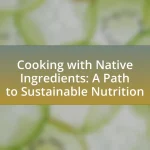 Cooking with Native Ingredients: A Path to Sustainable Nutrition