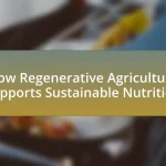 How Regenerative Agriculture Supports Sustainable Nutrition