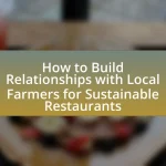 How to Build Relationships with Local Farmers for Sustainable Restaurants