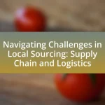 Navigating Challenges in Local Sourcing: Supply Chain and Logistics