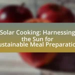 Solar Cooking: Harnessing the Sun for Sustainable Meal Preparation