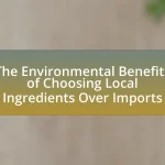 The Environmental Benefits of Choosing Local Ingredients Over Imports