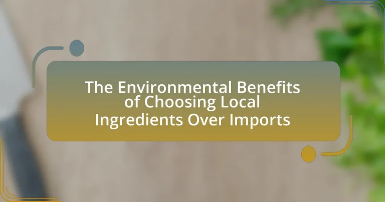 The Environmental Benefits of Choosing Local Ingredients Over Imports