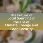 The Future of Local Sourcing in the Era of Climate Change and Food Security
