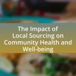 The Impact of Local Sourcing on Community Health and Well-being