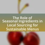 The Role of Seasonal Ingredients in Local Sourcing for Sustainable Menus