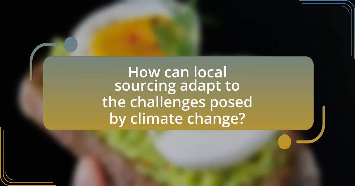 How can local sourcing adapt to the challenges posed by climate change?