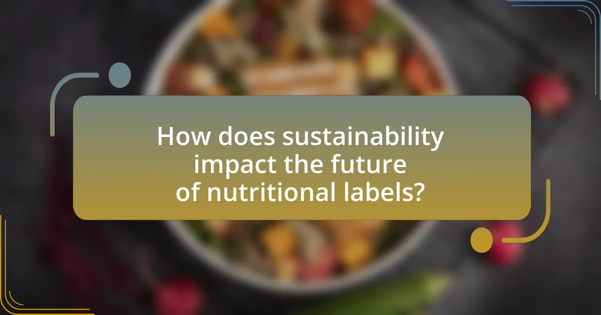How does sustainability impact the future of nutritional labels?