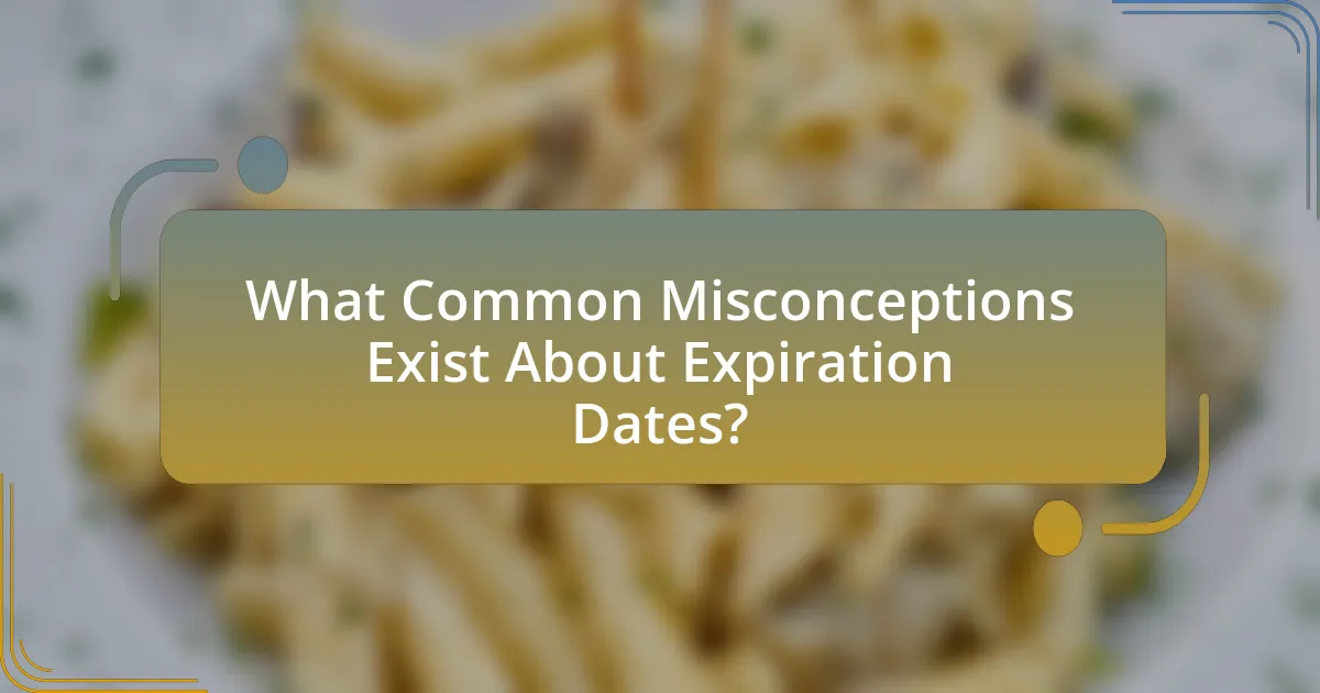 What Common Misconceptions Exist About Expiration Dates?