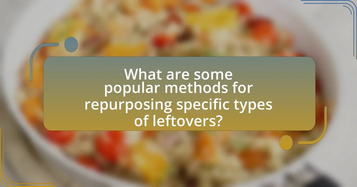 What are some popular methods for repurposing specific types of leftovers?