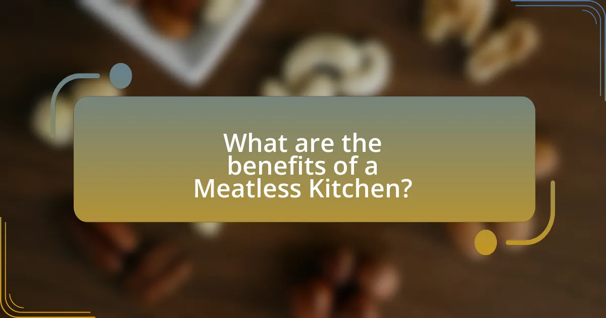 What are the benefits of a Meatless Kitchen?