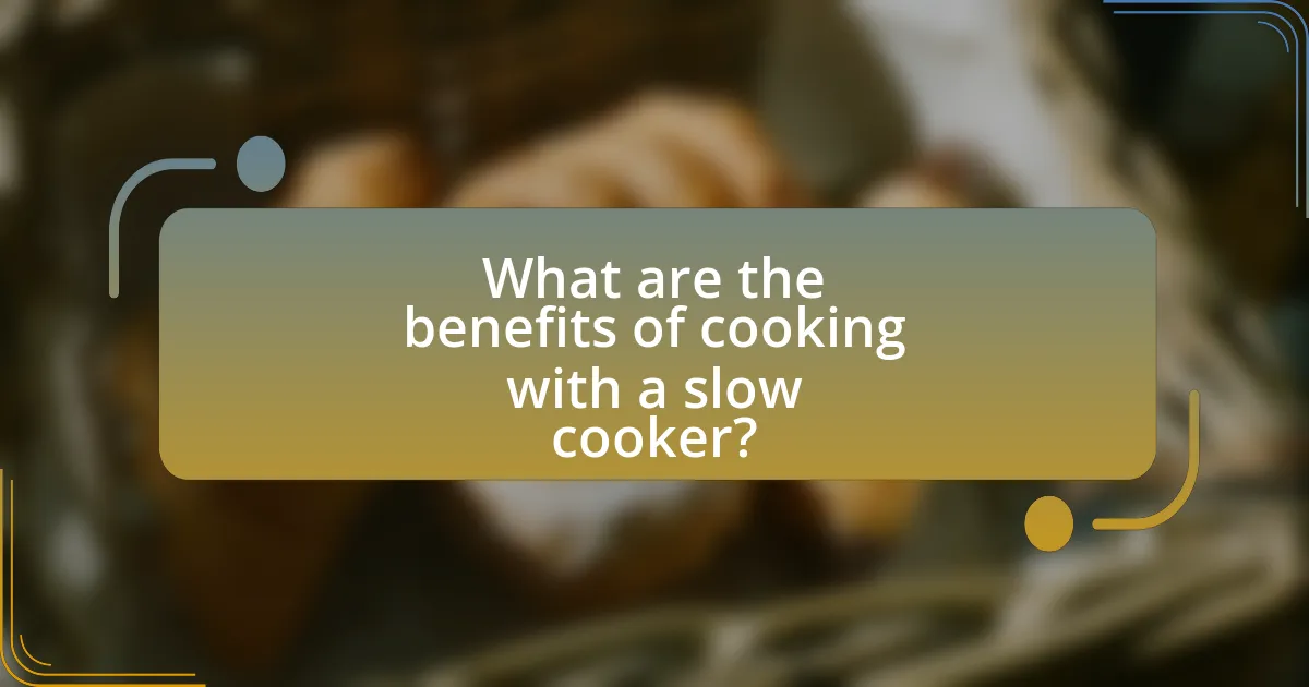What are the benefits of cooking with a slow cooker?
