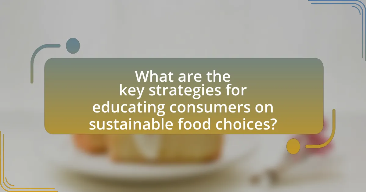What are the key strategies for educating consumers on sustainable food choices?
