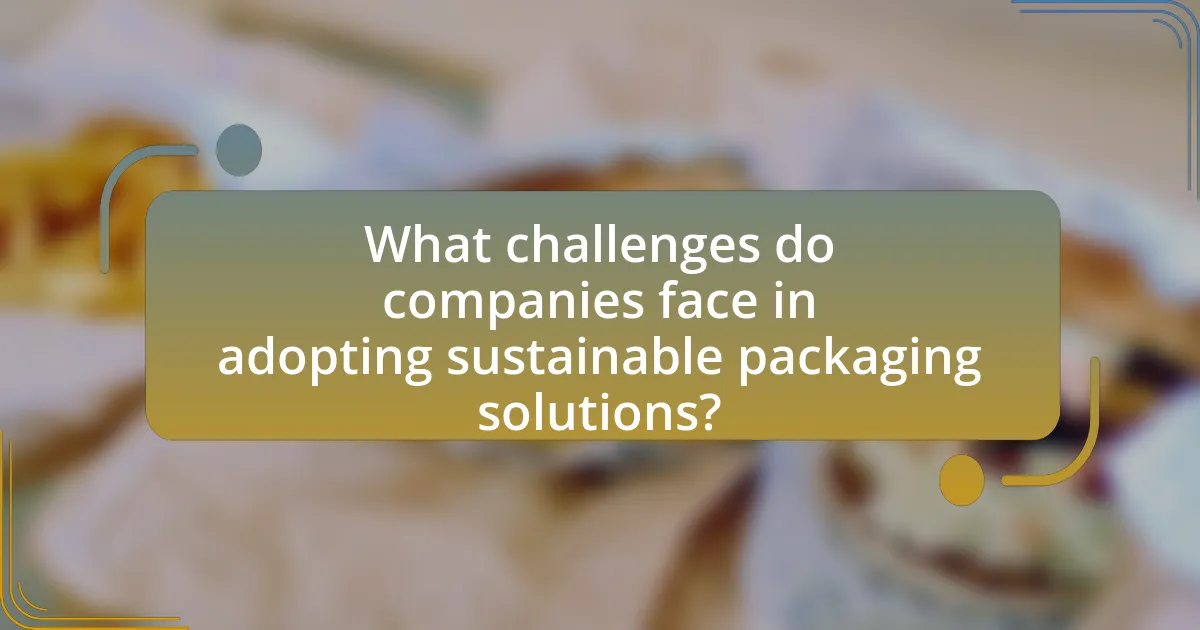 What challenges do companies face in adopting sustainable packaging solutions?