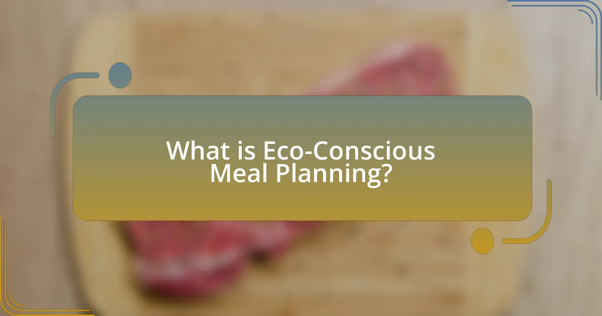 What is Eco-Conscious Meal Planning?