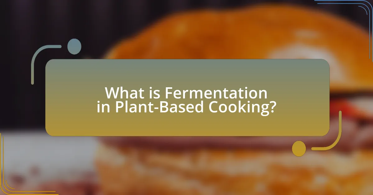 What is Fermentation in Plant-Based Cooking?